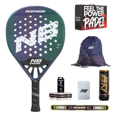 Pack Pala Pádel Enebe Response Fiber Blue