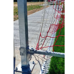 Juego Porterías Aluminio Fútbol 11 120X100 Abatibles Con Arquillos Galvanizados En Caliente