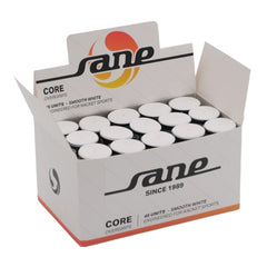 Caja De 45 Overgrips Sane Core Lisos Blancos