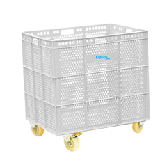 Banasta Con Ruedas Inox - Blanco / 1