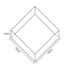 Suelo De Lona Pvc Para Piscina Cuadrada De 150X150Cm