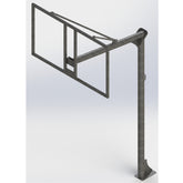 Jgo Canastas Galvanizadas Baloncesto Monotubo New Tubo 114 Mm Fijas Con Base Anclaje-Sin Tablero,Aro