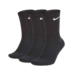 Pack 3 Calcetines Media Caña Nike Everyday Acolchados - Negro / 46-50