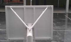 Juego De 2 Canastas Baloncesto Monotubo New Tubo 114 Mm Fijas -Sin Tablero, Aro- Con Base De Anclaje