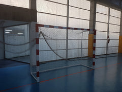 Juego De 2 Porterías F.Sala/Balonmano Metálicas Trasladables 80X80Mm Con Base De Tubo Redondo