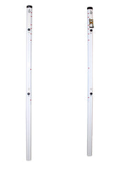 Juego De 2 Postes Multialturas Aluminio Tubo De 90Mm Fijos