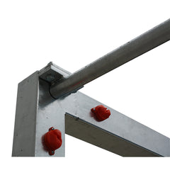 Juego Porterías Galvanizadas Fútbol Sala/Balonmano Metálicas Trasladables 80X80Mm Con Base 80X40Mm