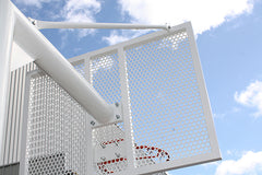 Juego De 2 Canastas Antivandalicas Minibasket New Tubo 114 Mm Lacada -Incluye Aros, Redes Y Tableros-