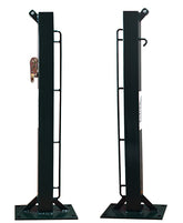 Juego De 2 Postes De Tenis Fijos Cuadrado 80X80Mm Con Base Para Atornillar