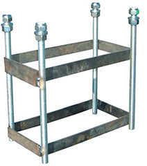 Juego De 2 Canastas Baloncesto Monotubo New Tubo 114 Mm Fijas -Sin Tablero, Aro- Con Base De Anclaje