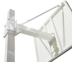 Juego De 2 Canastas Baloncesto Deluxe Monotubo Tubo 100 Trasladable 2 Ruedas Con Carro -Sin Tablero, Aro