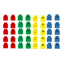 Set 5 Petos Softee Numerados Del 16 Al 20