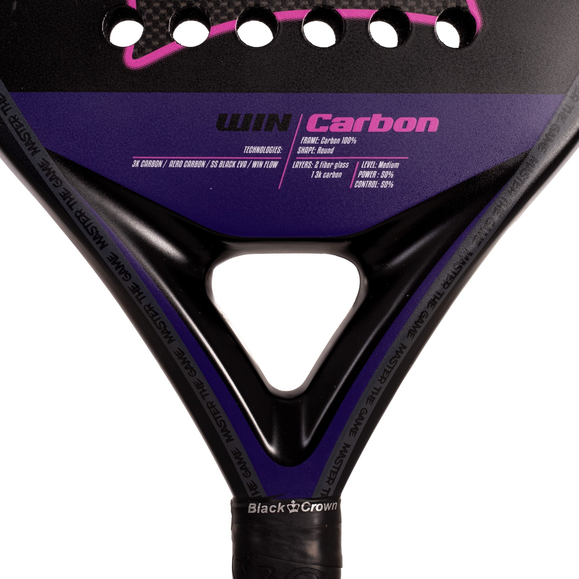 Pala De Pádel Black Crown Win Carbon