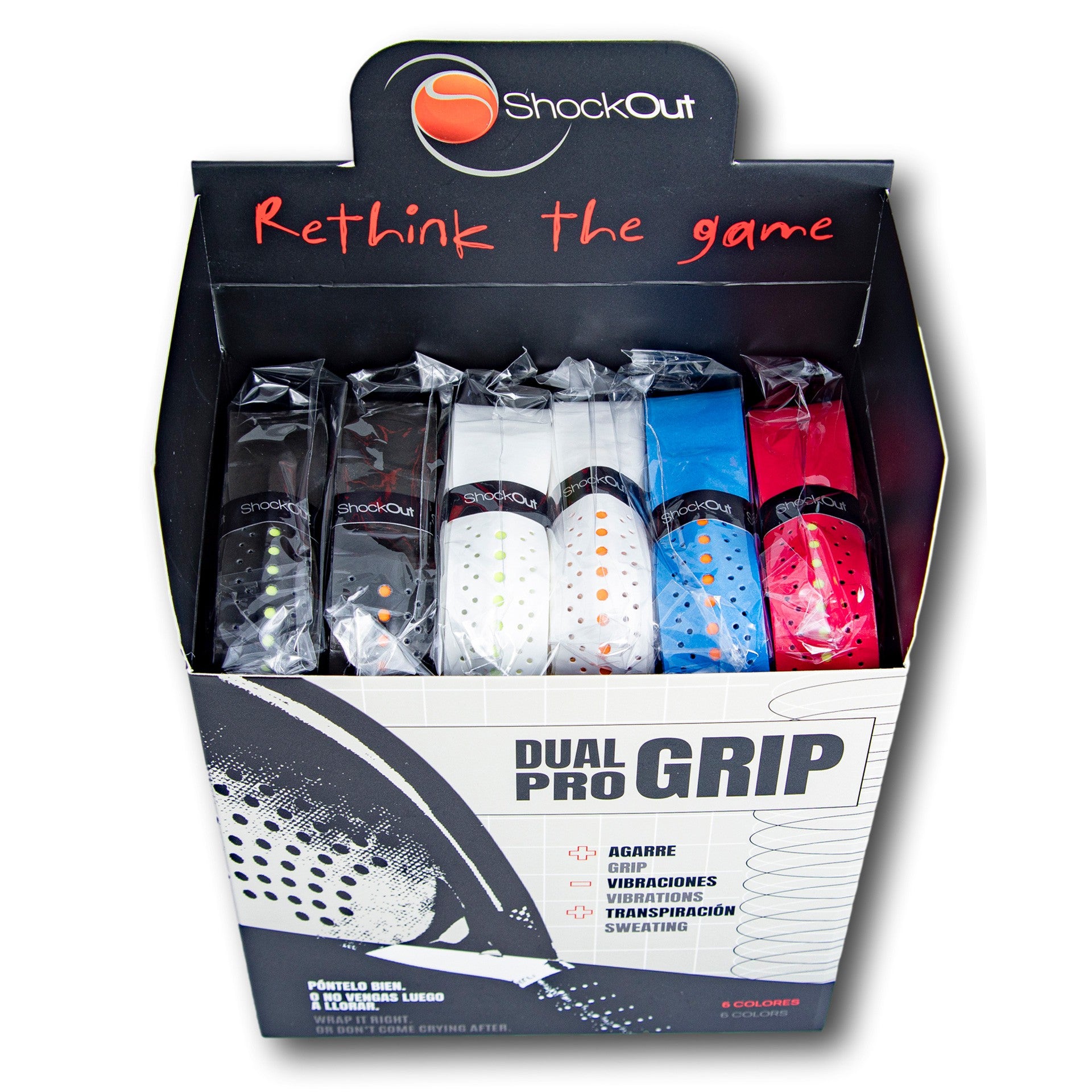 Caja Expositor Con 24 Dual Pro Grip Shockout