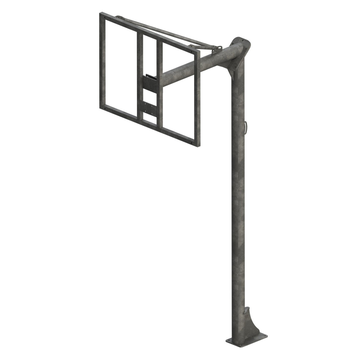 Jgo Canastas Antivandalicas Minibasket New Tubo 114 Mm Galvanizadas -Incluye Aros, Redes Y Tableros-