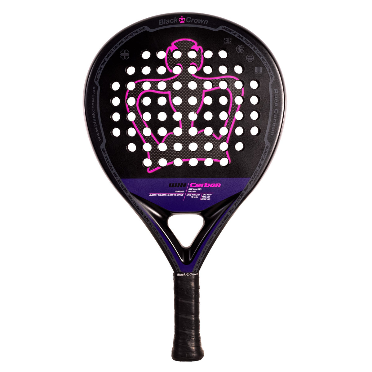 Pala De Pádel Black Crown Win Carbon