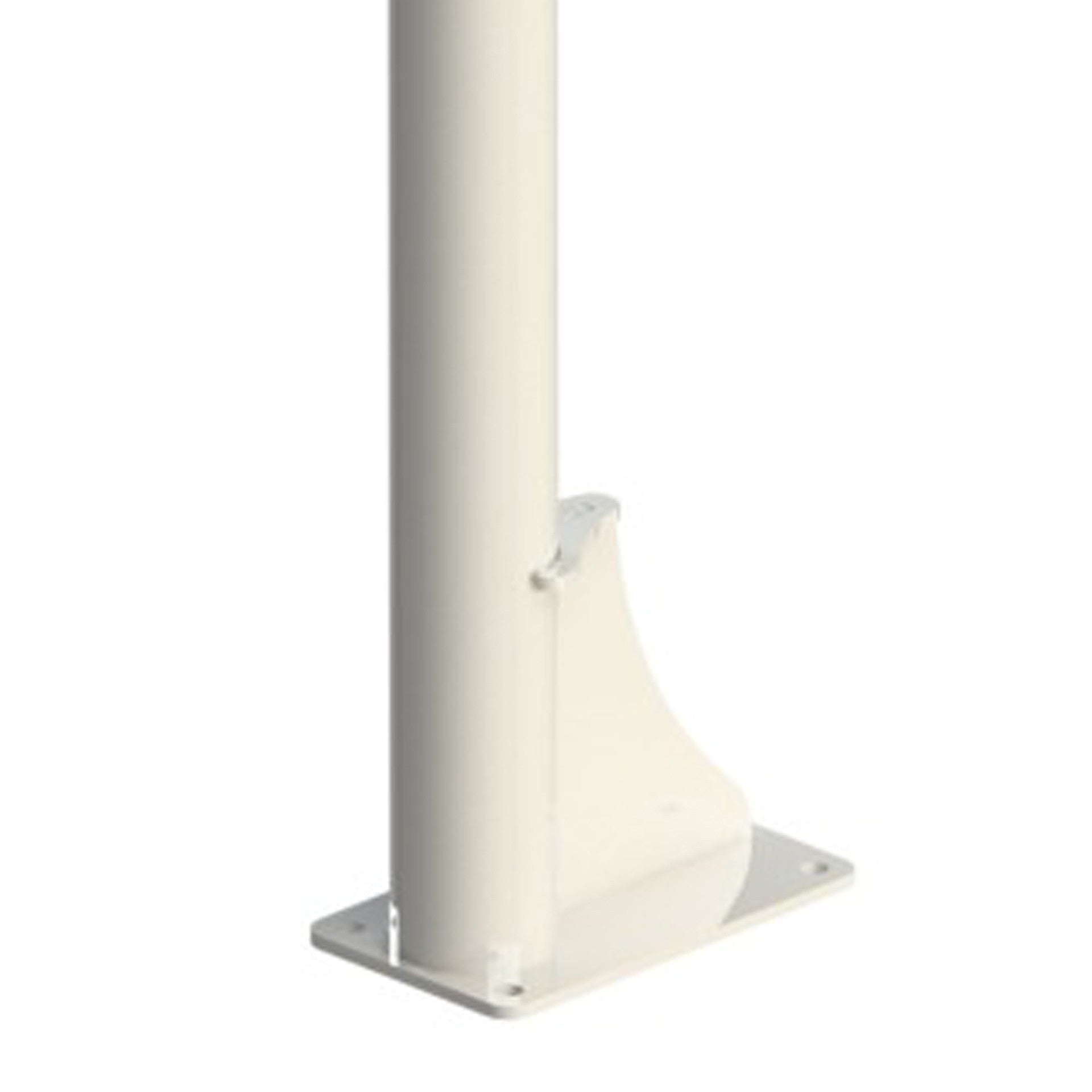 Juego Canastas Minibasket Monotubo New Tubo 114 Mm Fijas  Con Base Para Anclaje-Sin Tablero, Aro