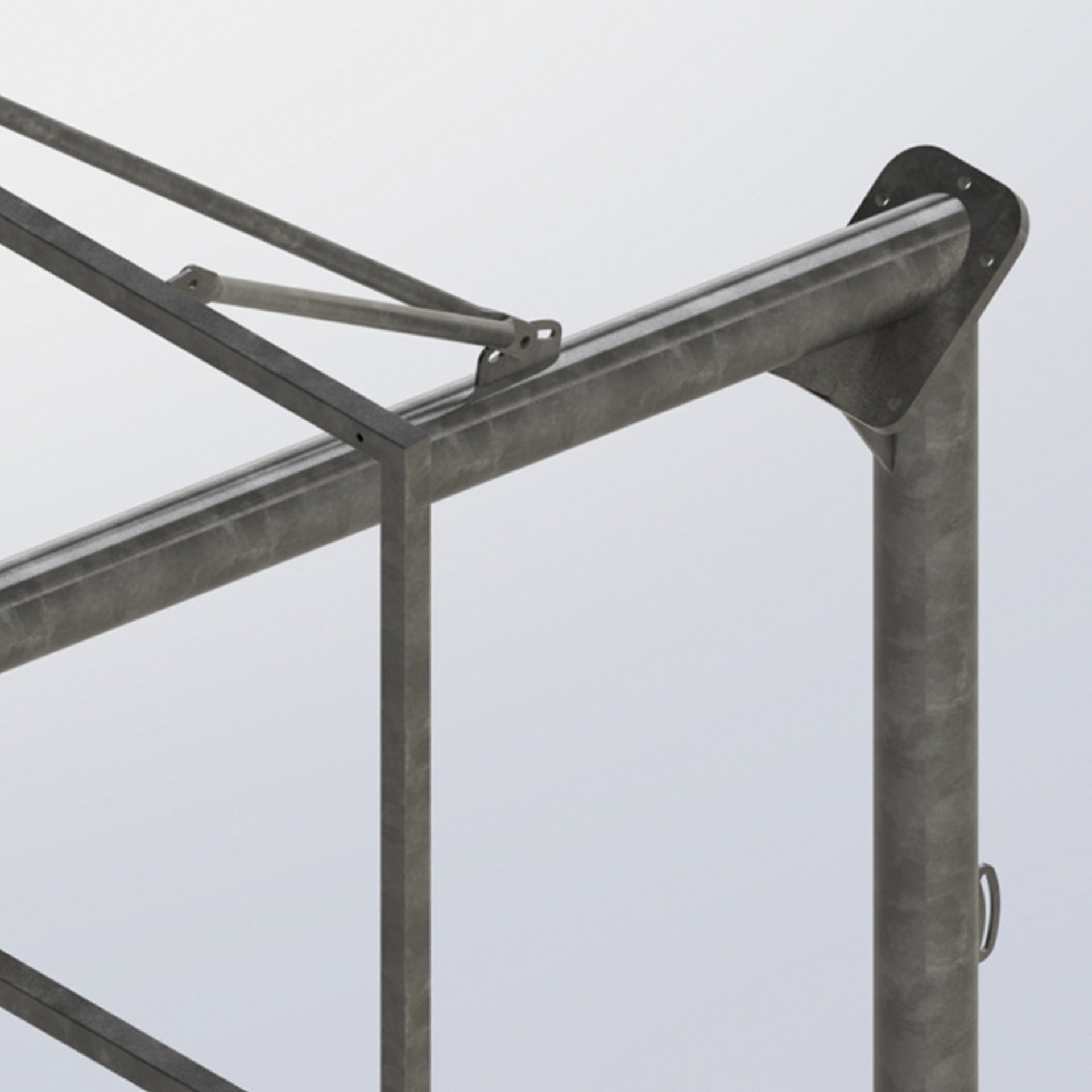 Jgo Canastas Galvanizadas Baloncesto Monotubo New Tubo 114 Mm Fijas Con Base Anclaje-Sin Tablero,Aro