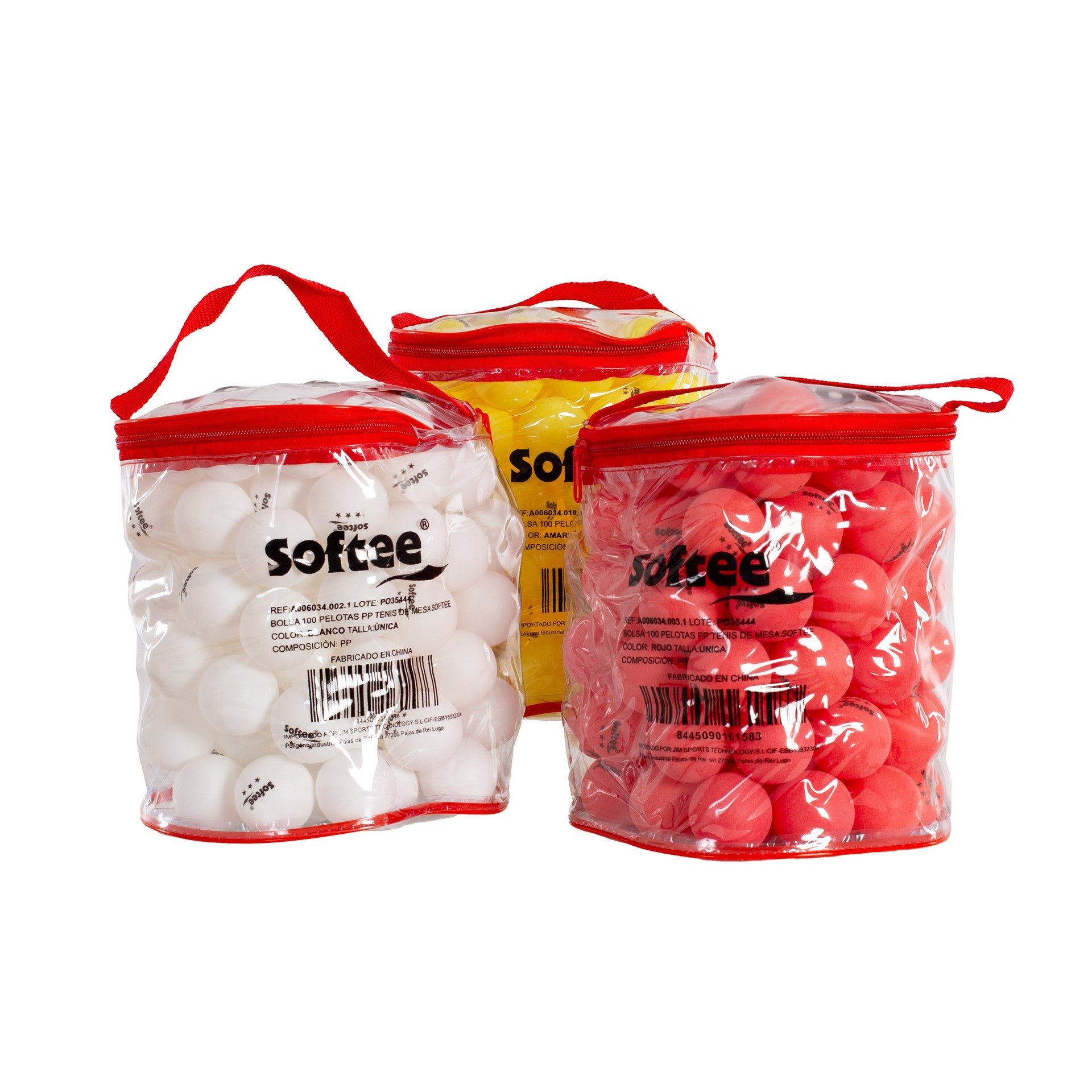 Bolsa 100 Pelotas Pp Tenis De Mesa Softee