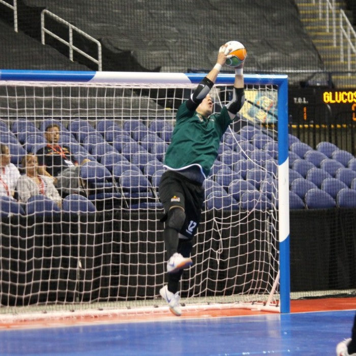 Juego de porterías oficial fútbol sala auto estables y trasladables FUTSAL