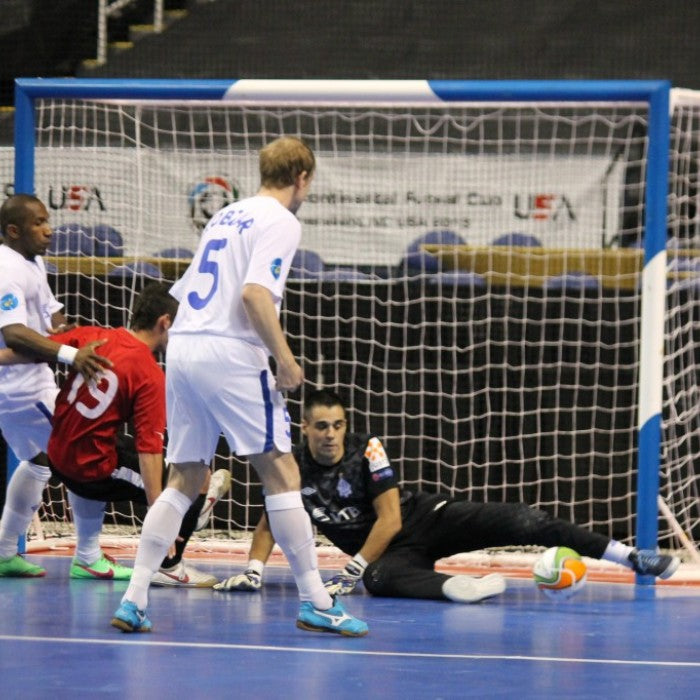 Juego de porterías oficial fútbol sala auto estables y trasladables FUTSAL
