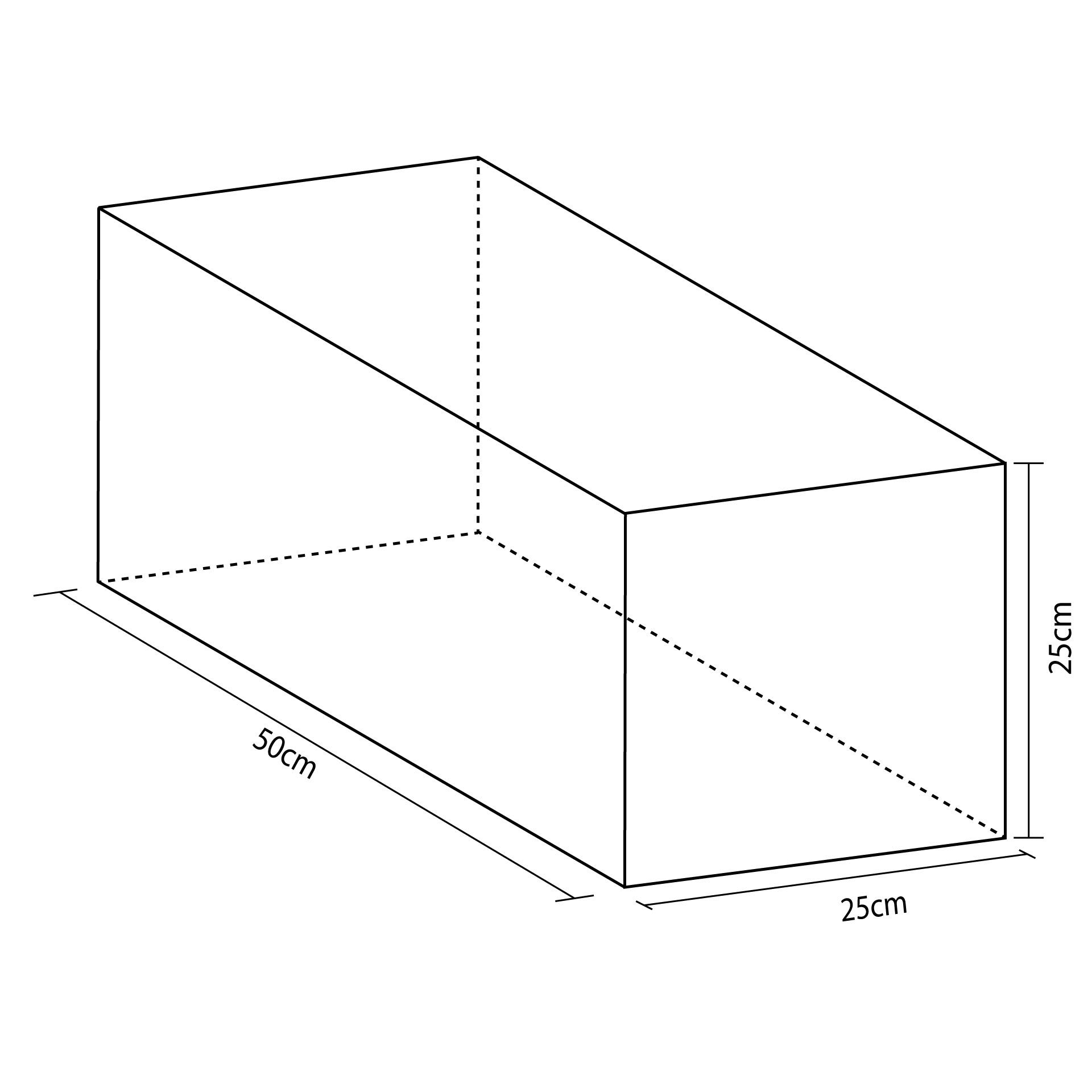 Figura Rectángulo Mediano 50X25X25Cm