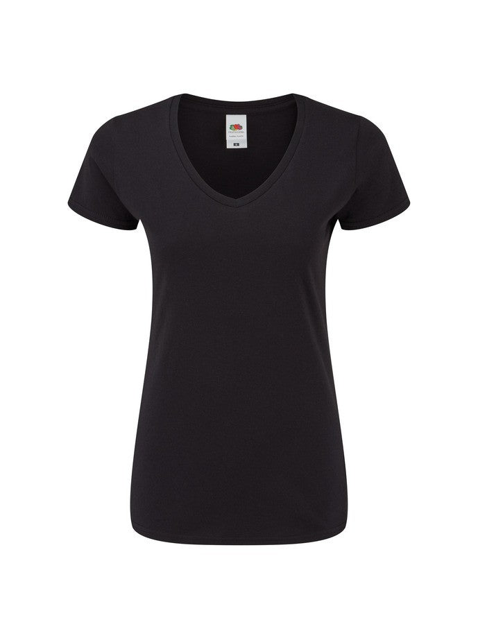 Camiseta Fruit Of The Loom Ladies Iconic 150 V-Neck T