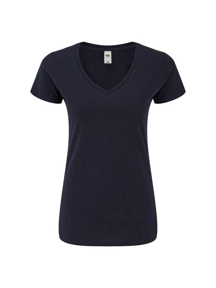 Camiseta Fruit Of The Loom Ladies Iconic 150 V-Neck T