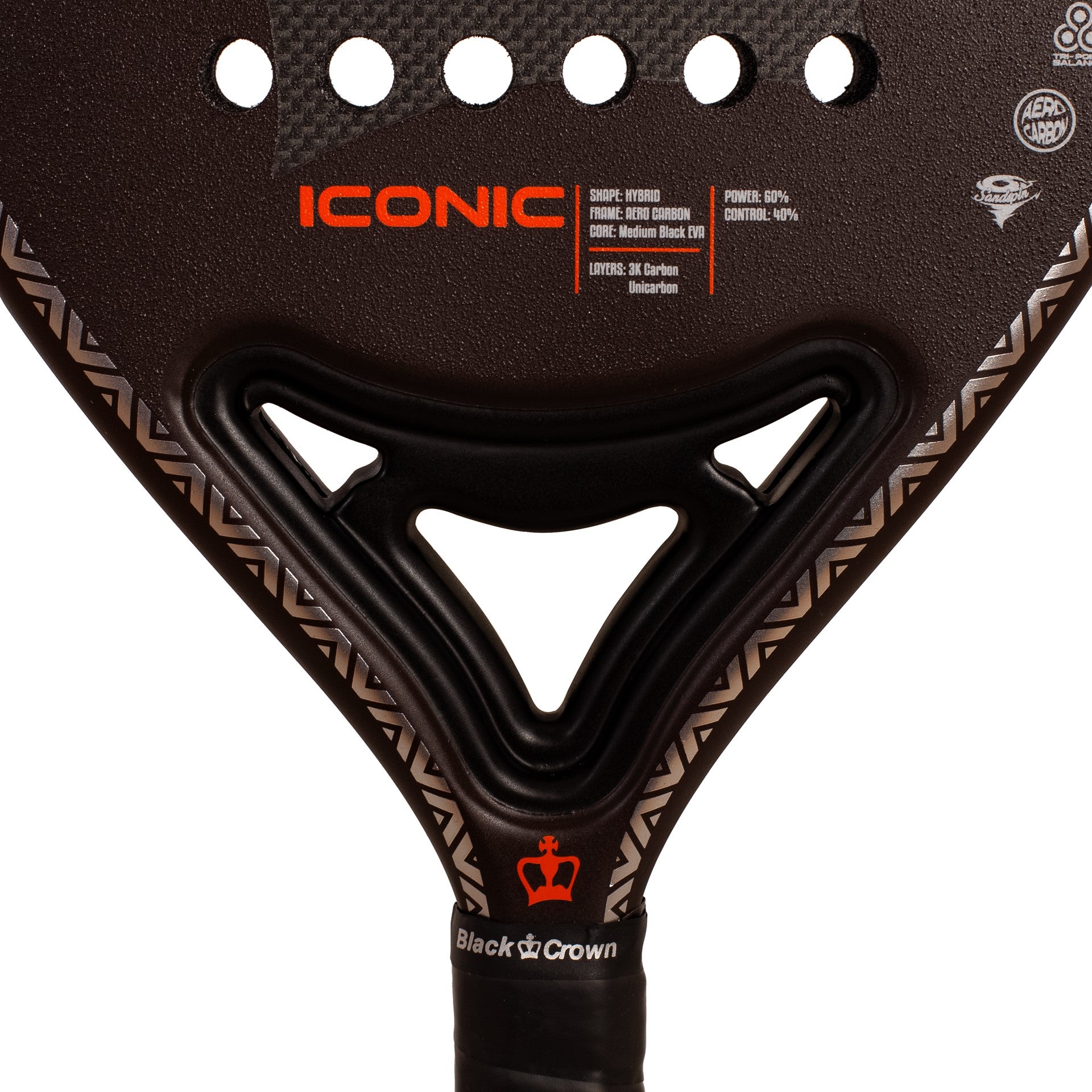 Pala De Pádel Black Crown Iconic