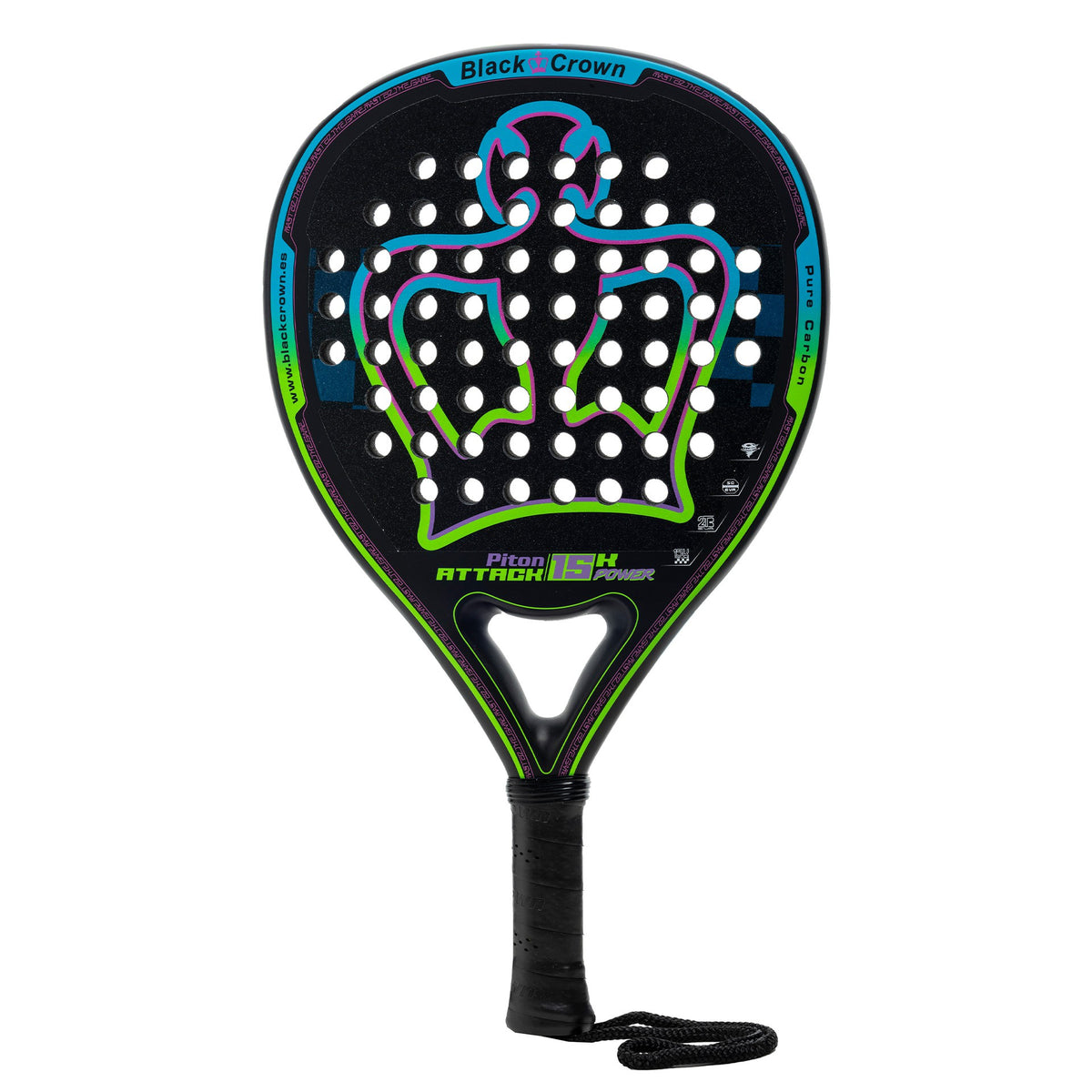 Pala De Pádel Black Crown Piton Attack 15K Power