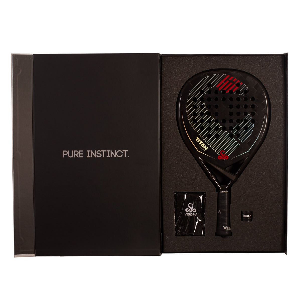 Pack Pala De Pádel Vibor-A Titan 15K Black Twill