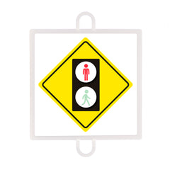 Panel De Señalización Tráfico De Advertencia Nº 5 (Peatones Rojo)