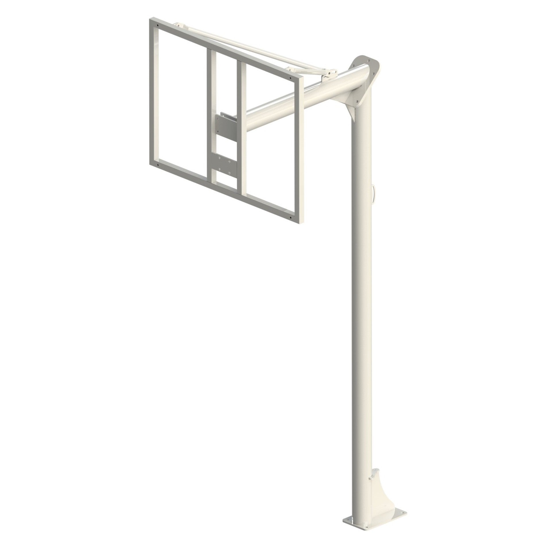 Juego De 2 Canastas Antivandalicas Minibasket New Tubo 114 Mm Lacada -Incluye Aros, Redes Y Tableros-