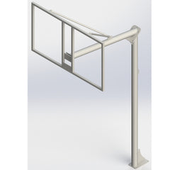 Juego De 2 Canastas Baloncesto Monotubo New Tubo 114 Mm Fijas  -Sin Tablero, Aro- Con Base De Anclaje
