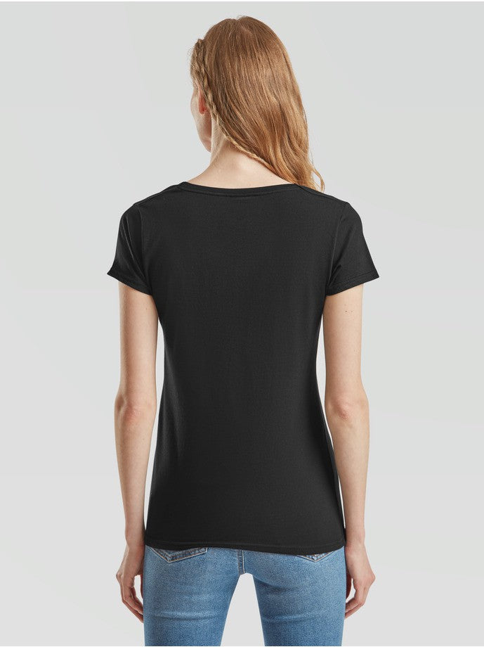 Camiseta Fruit Of The Loom Ladies Iconic 150 V-Neck T