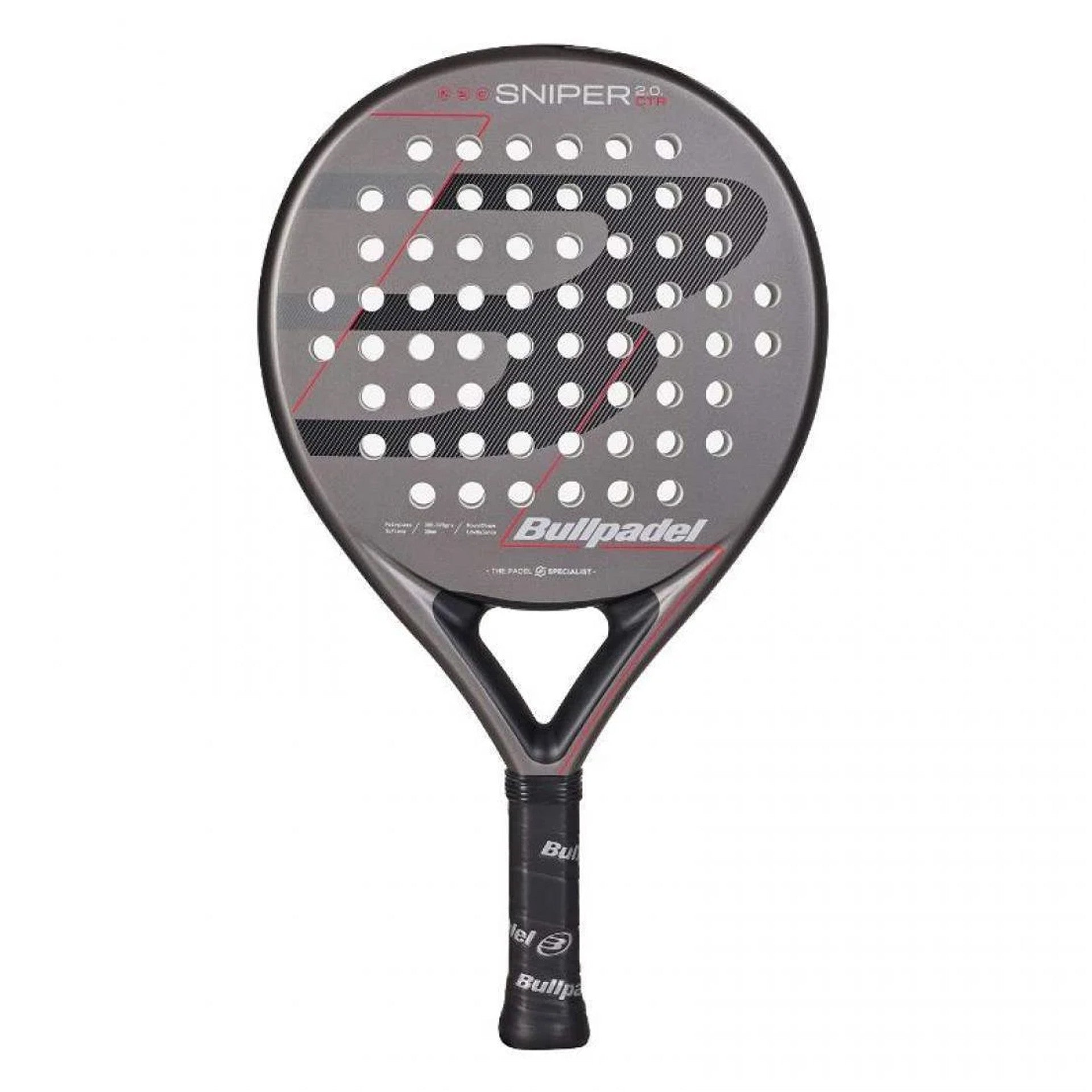 Pala Pádel Bullpadel Sniper 2.0 Control Gris Oscuro 2026