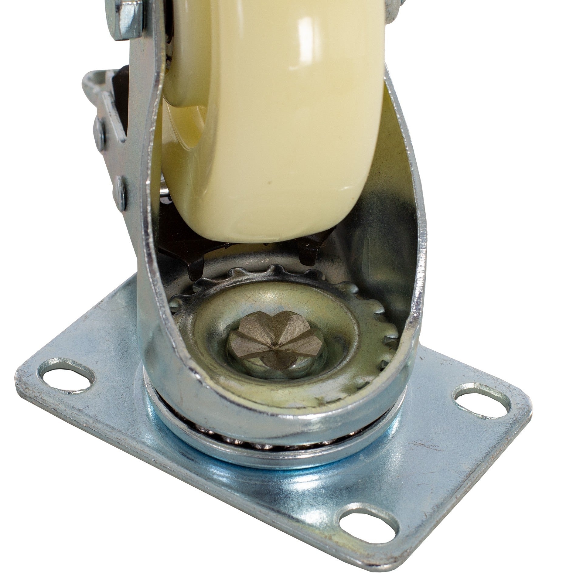 Rueda De Nylon Giratoria Con Freno