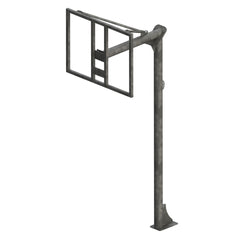 Jgo Canastas Antivandalicas Minibasket New Tubo 114 Mm Galvanizadas -Incluye Aros, Redes Y Tableros-