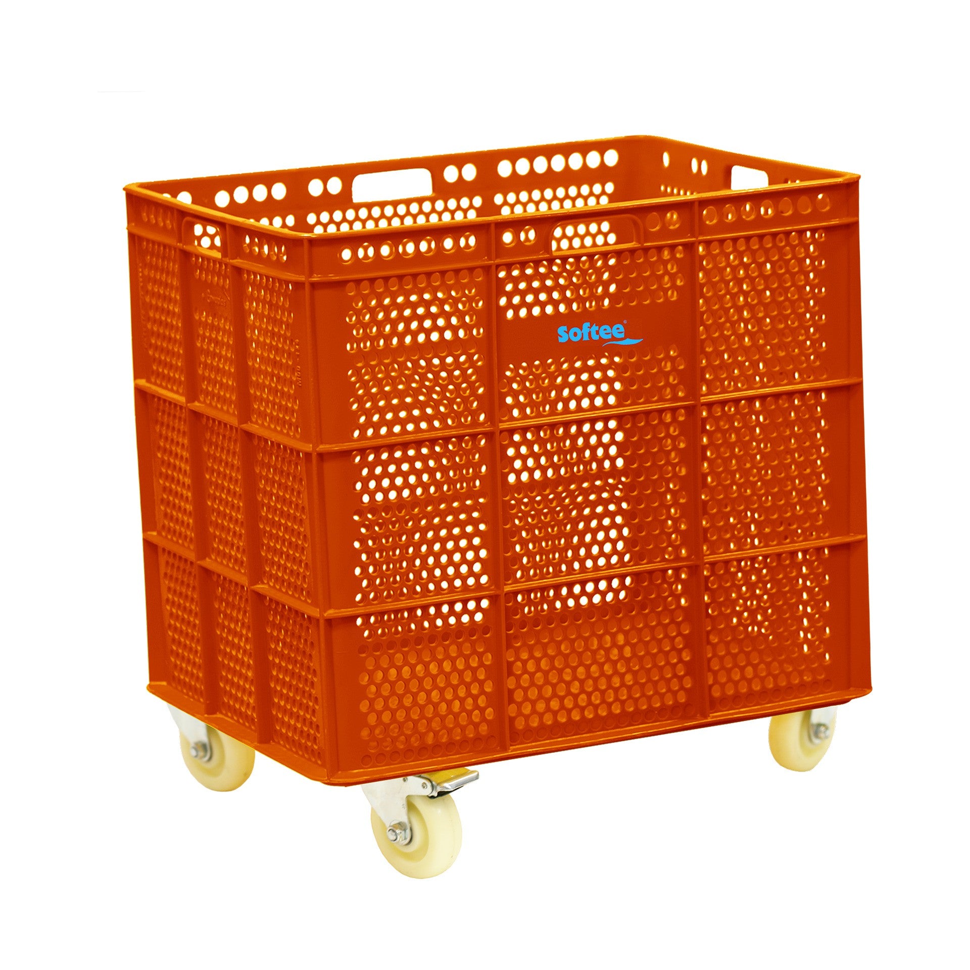 Banasta Con Ruedas Inox - Naranja / 1