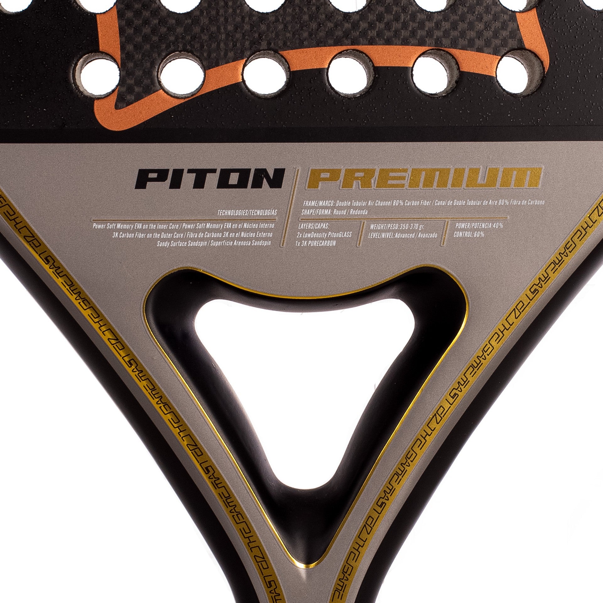 Pala De Pádel Black Crown Piton Premium