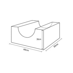 Figura Miniasiento Curvo 30X30X60Cm