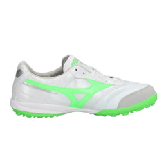Botas De Fútbol Mizuno Morelia Sala Pro Tf - Blanco/Verde Flúor / 40 1/2