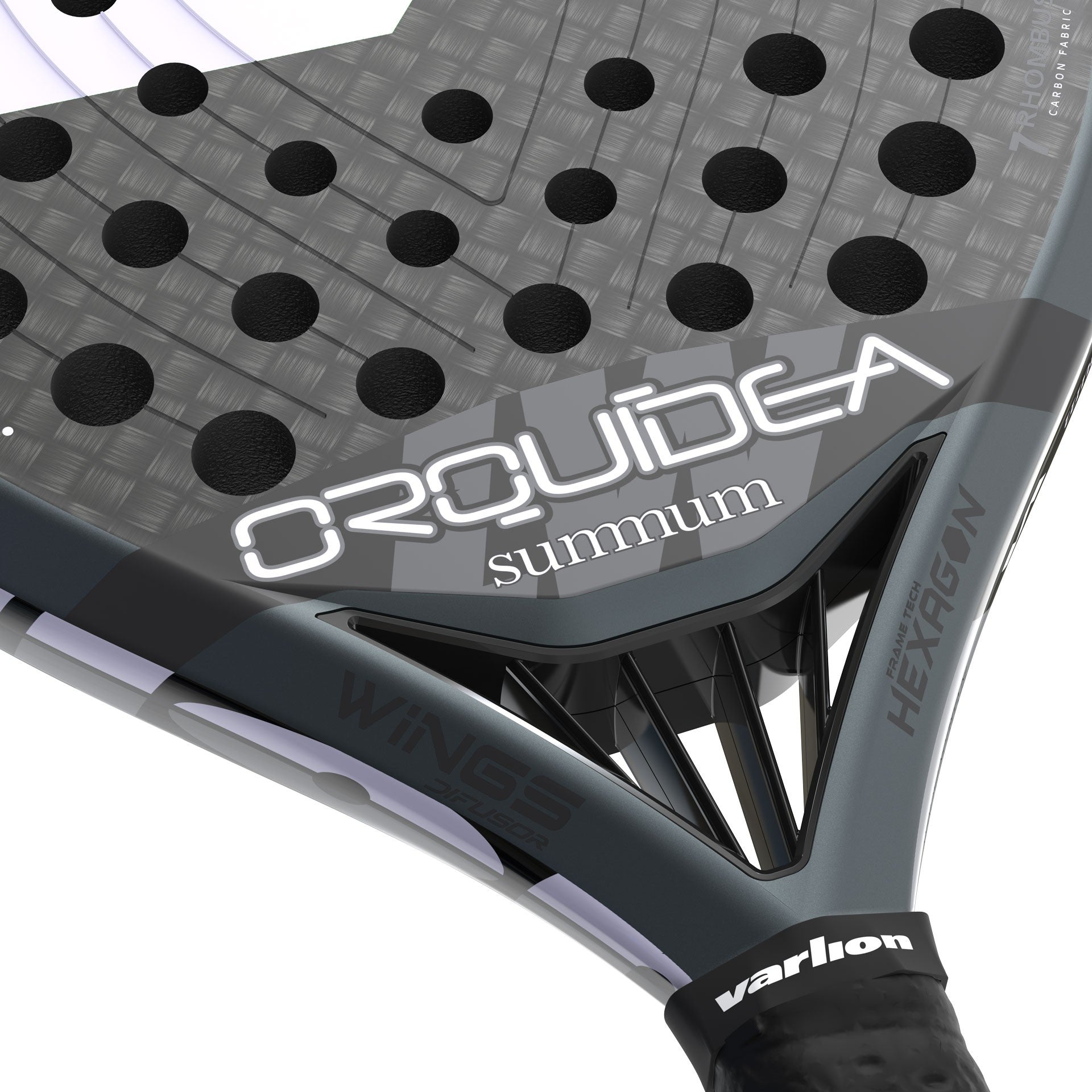 Pala De Pádel Varlion Lw Carbon Black Orquidea