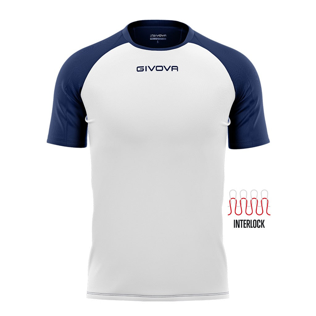 Camiseta Givova Capo - Blanco/Marino / 4Xs