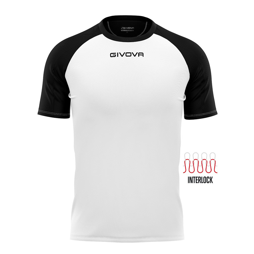 Camiseta Givova Capo - Blanco/Negro / 4Xs