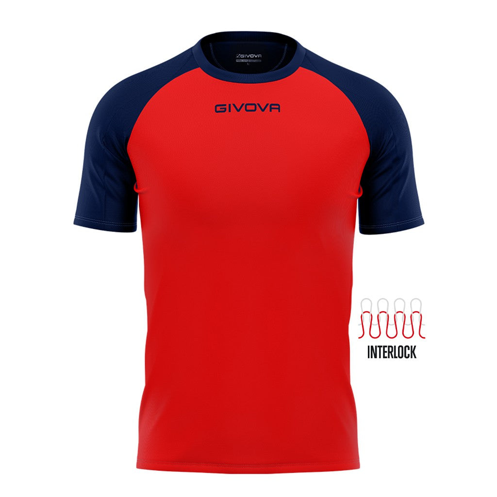 Camiseta Givova Capo - Rojo/Marino / 4Xs