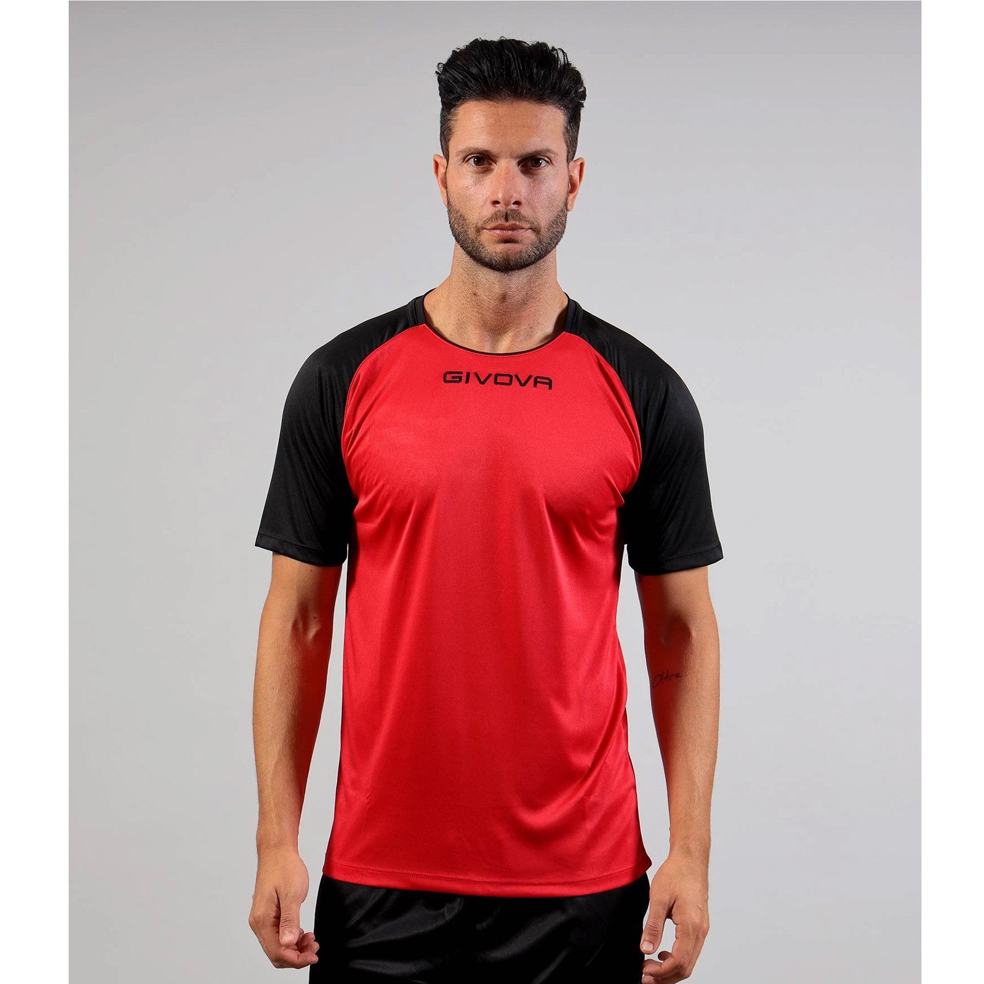 Camiseta Givova Capo - Rojo/Negro / 4Xs