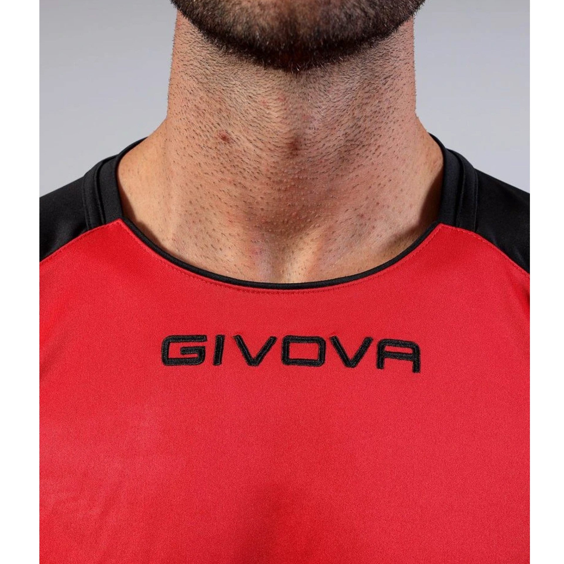 Camiseta Givova Capo - Rojo/Negro / 4Xs