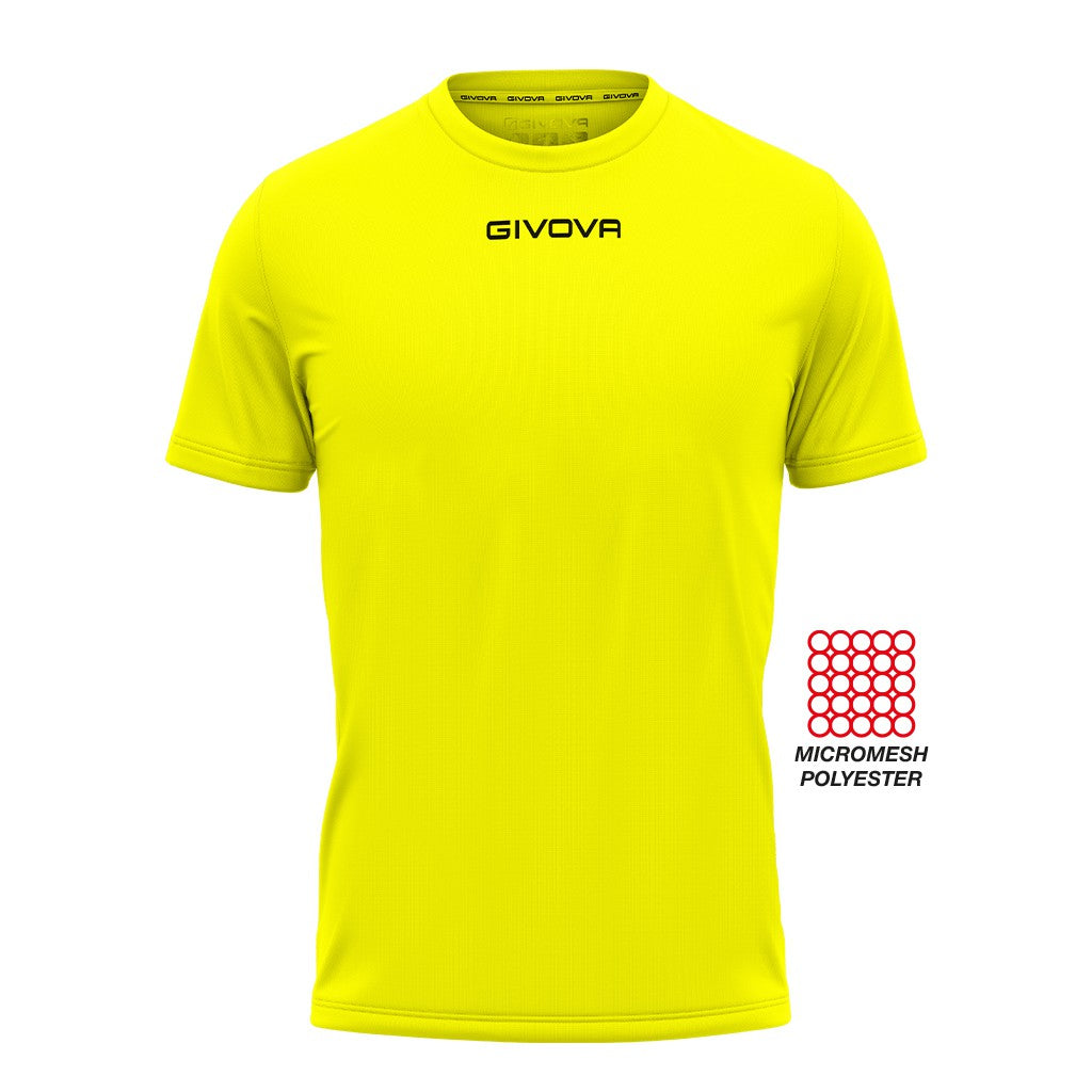 Camiseta Givova One Microperforada - Amarillo Flúor / 3Xs