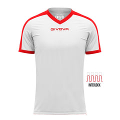 Camiseta Givova Revolution - Blanco/Rojo / Xxs